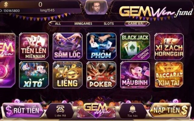 Top game bài đổi thưởng được yêu thích nhất tại Gemwin